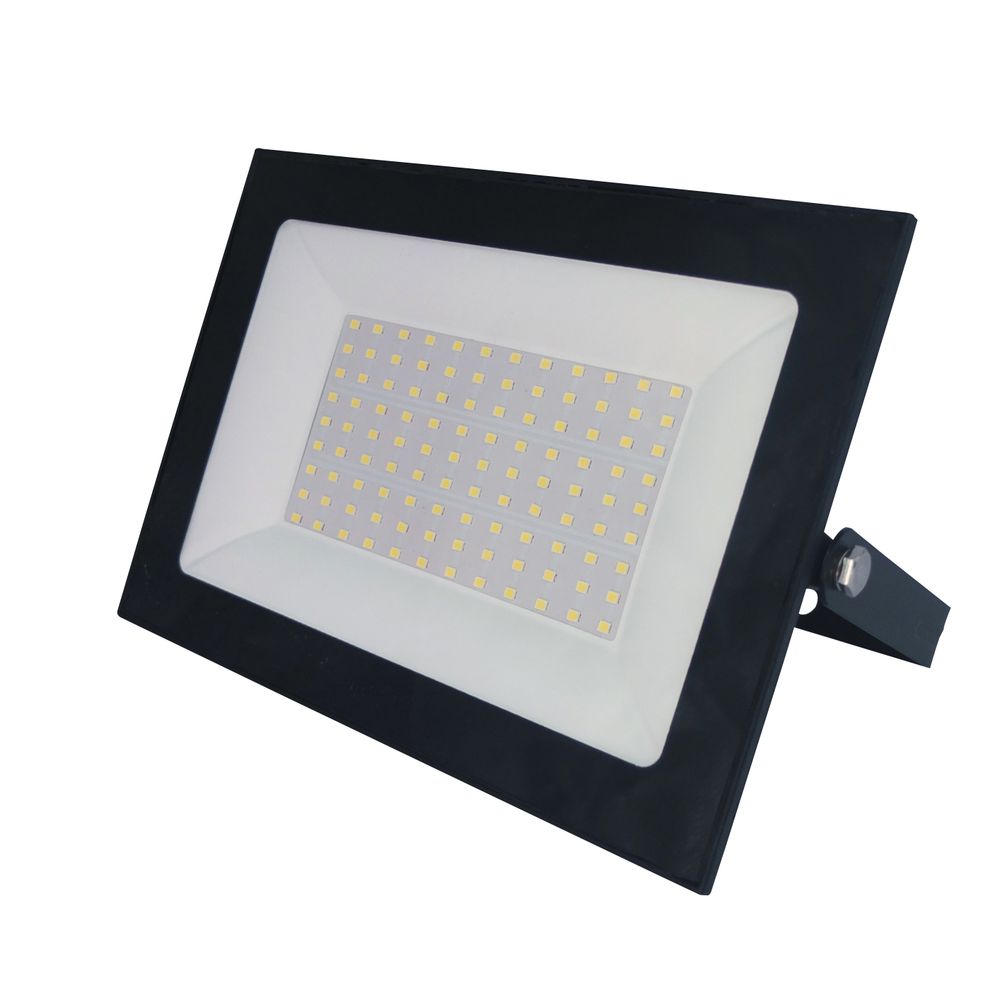 ULF-F21-100W-3000K IP65 200-250В BLACK Прожектор светодиодный. Теплый белый свет 3000К. Корпус черный. TM Uniel
