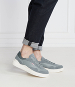 Кожаные кроссовки blake HUGO - серый(50510214)