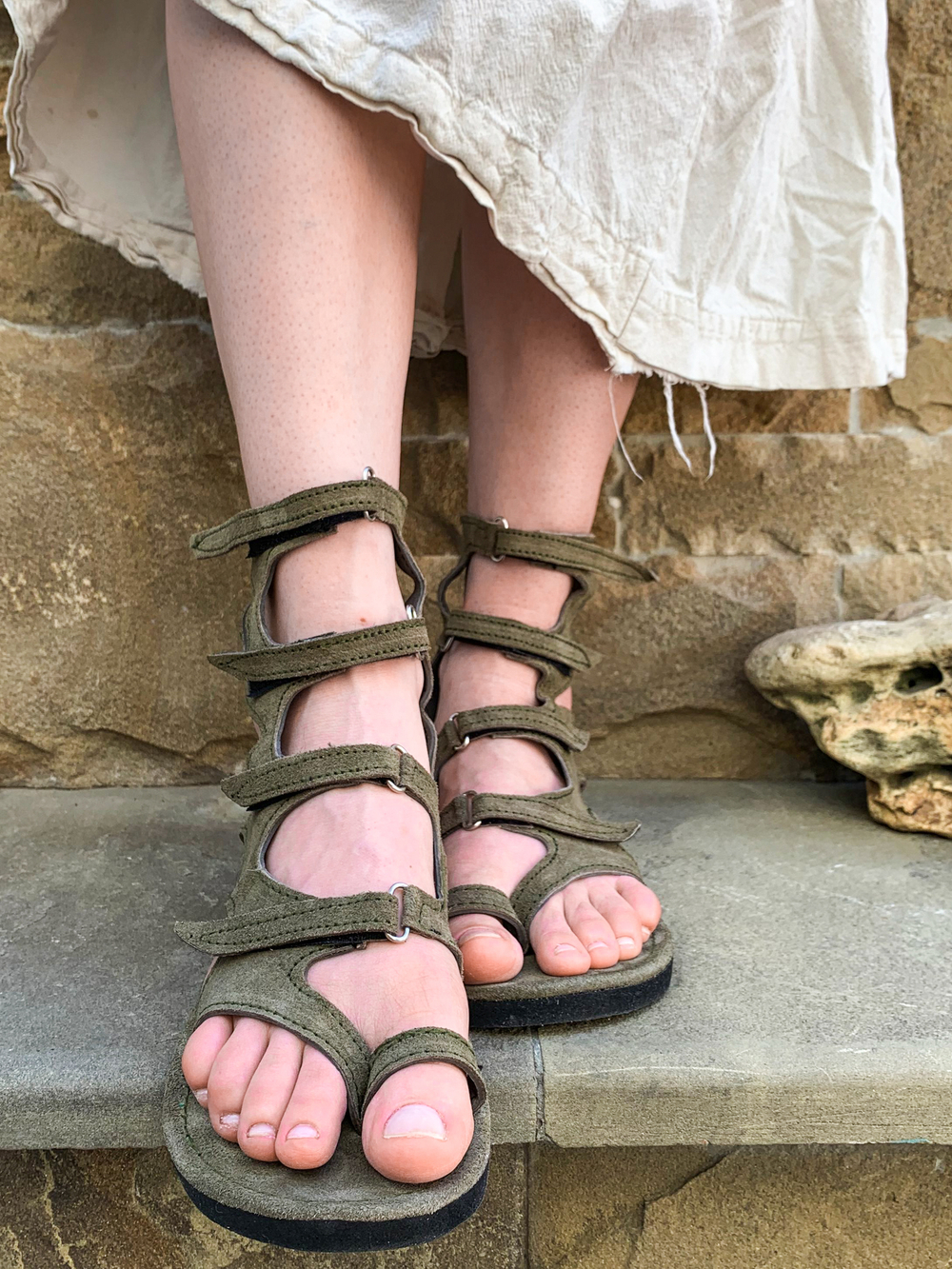 Сандалии "Гладиаторы" (оливковые)