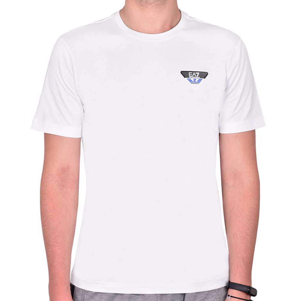 Мужская теннисная футболка EA7 Man Jersey T-Shirt - белый
