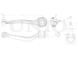 Рычаг подвески поперечный передний нижний левый UNIO SSP-40154