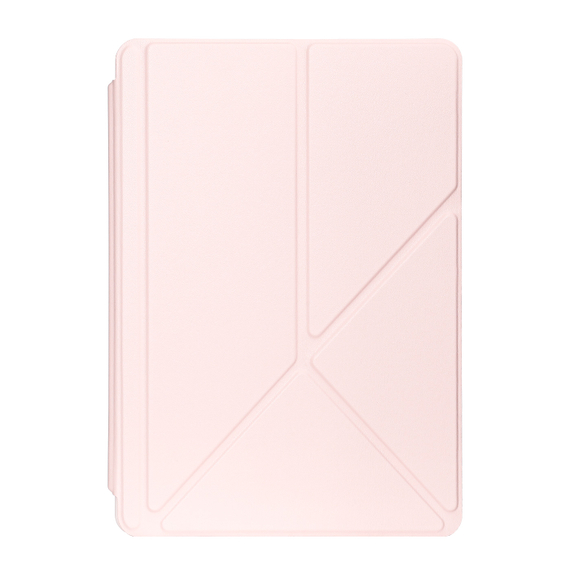 Чехол книжка розового цвета от Dux Ducis для Samsung Galaxy Tab S10 FE+, серия Magi Series Case, с держателем Pencil и функцией автоматического перехода в спящий режим