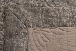 Покрывало 260х260 Garda Decor Cascata Фортуна коричневое со стежкой