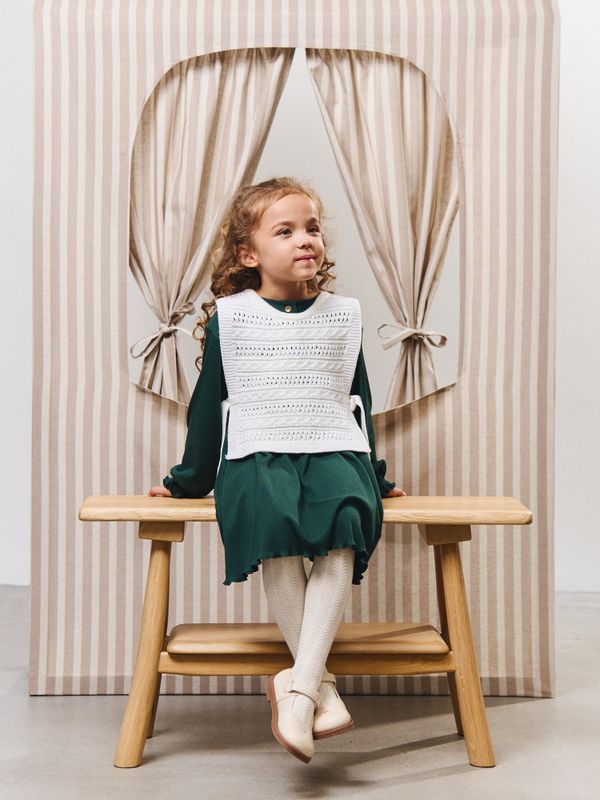 Платье в рубчик для девочки 