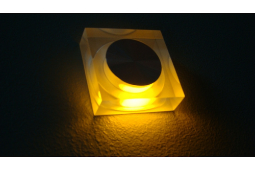 FL55SH-SP  YELLOW LED свет.квад, встр. в стену1*1W