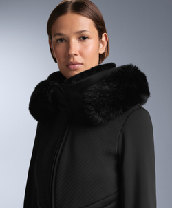 Oysho Водонепроницаемый облегающий эластичный горнолыжный комбинезон, черный