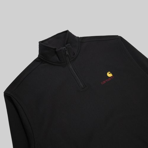 Толстовка мужская Carhartt WIP American Script Half Zip артикул:I027014_black - купить в магазине Дайс