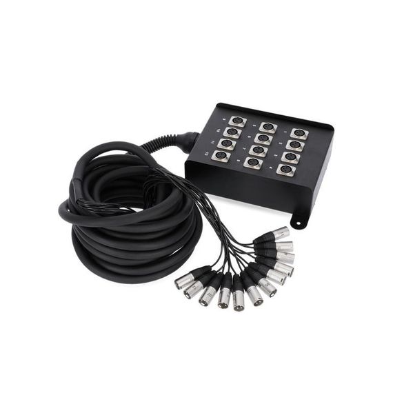 Adam Hall K 12 C 10 - мультикор со стейдж-боксом, 12 x XLR возврат, 12 x 0.314 мм2, 10 м