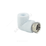 Угольник PP-R комбинированный белый Дн 25х3/4" с накидной гайкой VALFEX 10138025