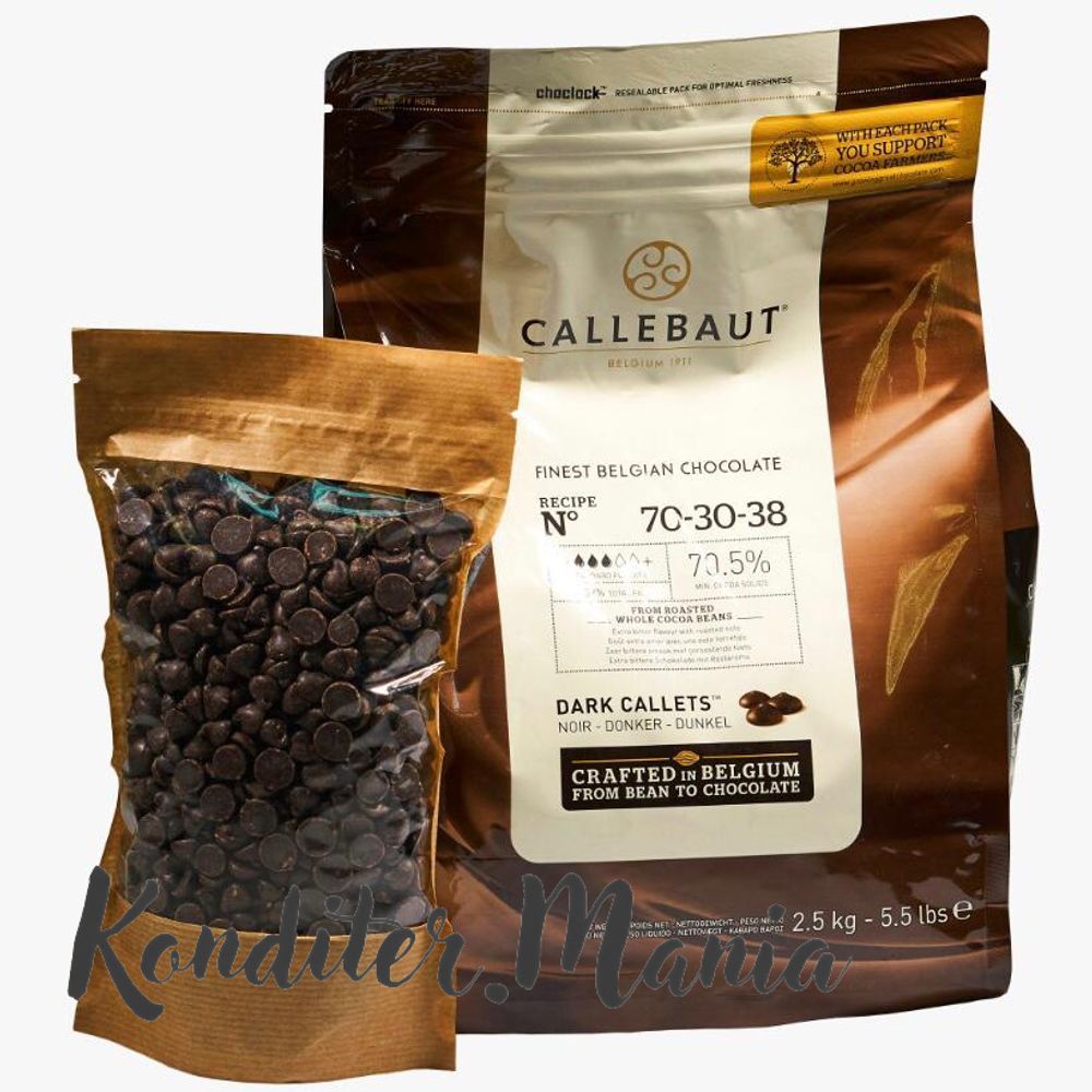 Шоколад Callebaut горький 70% 2.5кг
