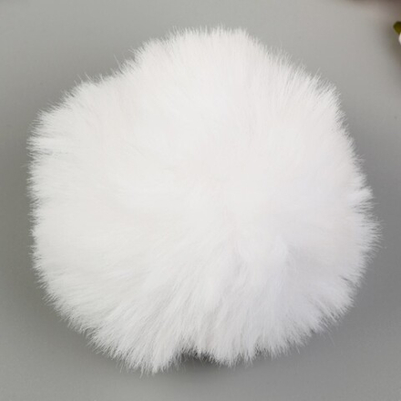 Помпон искусственный мех "Белый" d=7 см   4453133