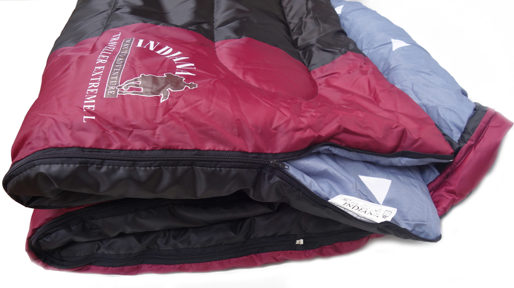 Спальный мешок INDIANA Traveller Extreme R/L-zip одеяло с подголовником, сиреневый/синий, размер: правый