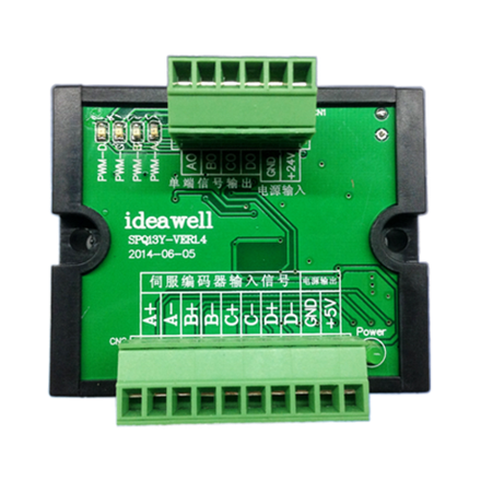Преобразователь сигналов энкодера TTL-HTL 5В-24В IdeaWell SPQ13Y-VER4 4 канала
