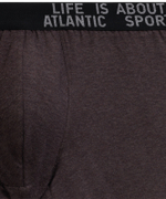 Мужские трусы шорты Atlantic, набор из 3 шт., хлопок, тёмно-серый меланж + медно-багряный меланж + коричневый меланж, 3MH-226