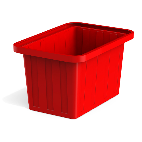 Ванна пищевая красная Полимер-Групп 400 л.(1275x875x730см;30кг;) - арт.559233