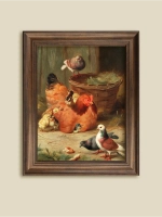 Картина интерьерная на холсте в раме 25*31 см