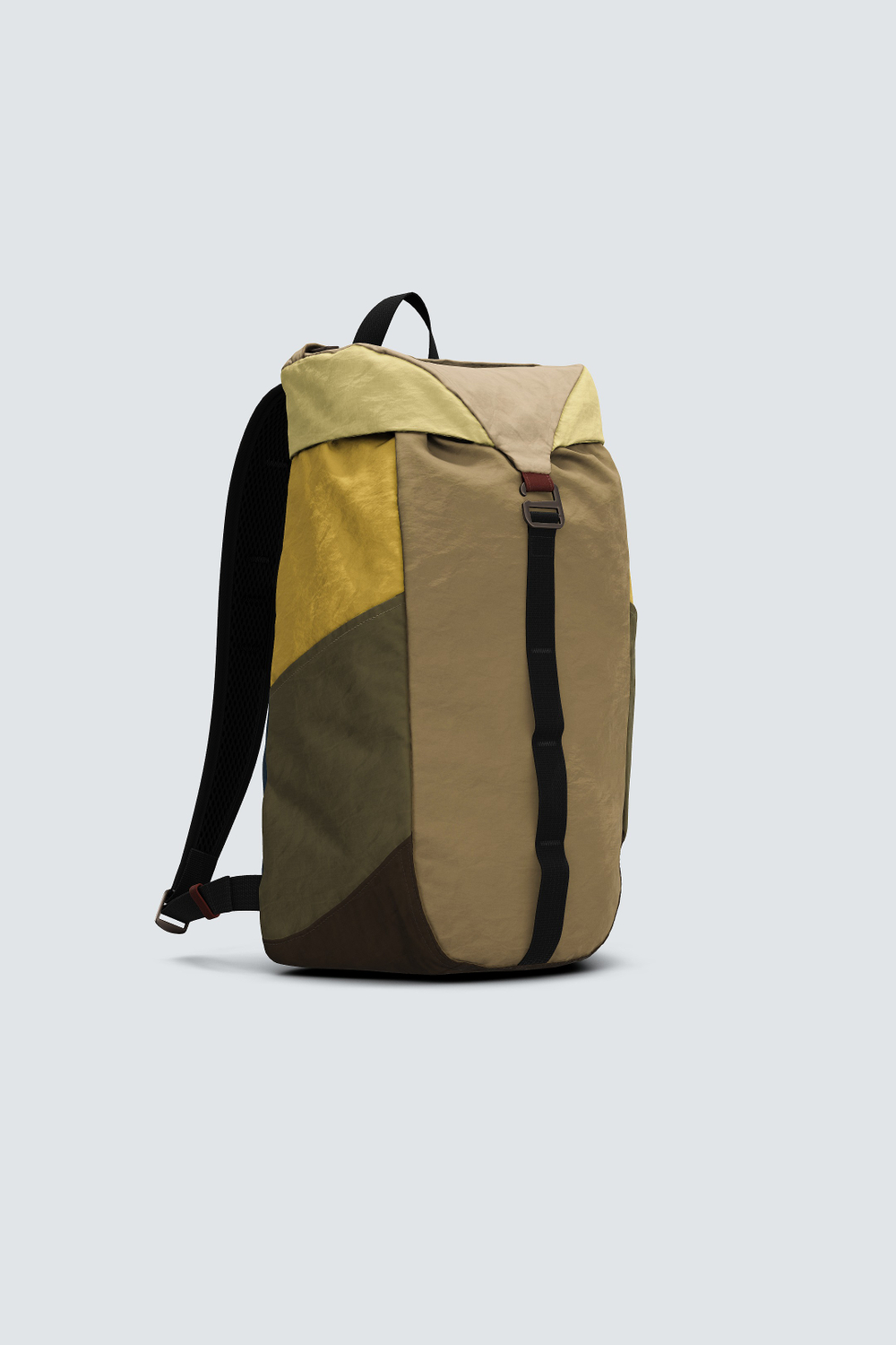 ZARA РЮКЗАК ИЗ ТЕХНИЧЕСКОЙ ТКАНИ С КОЖАНЫМИ ДЕТАЛЯМИ, РАЗНОЦВЕТНЫЙ