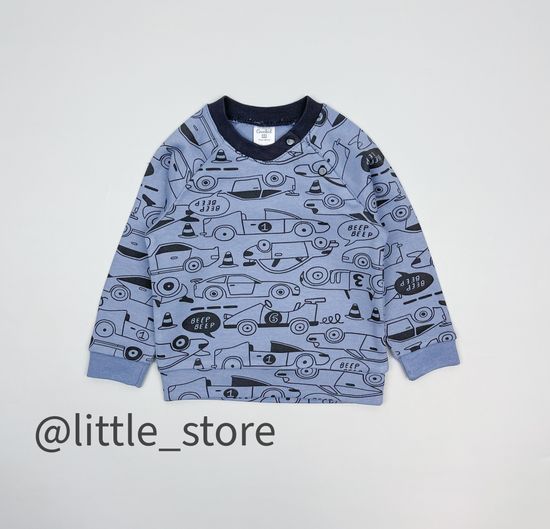 Лонгслив хлопковый "Быстрые машинки"