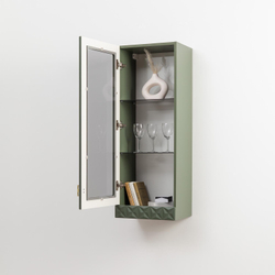 Марион шкаф навесной 16.334 Дымчатый зеленый / Олива шагрень