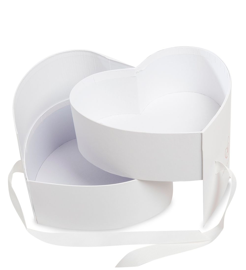 WG-96-B Коробка подарочная «Сердце» цв.белый