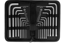 Набор ключей имбусовых HEX-TORX, 18 шт., HEX 1,5–10 мм, T10-T50, CrV, удлиненные, сатин.// Matrix