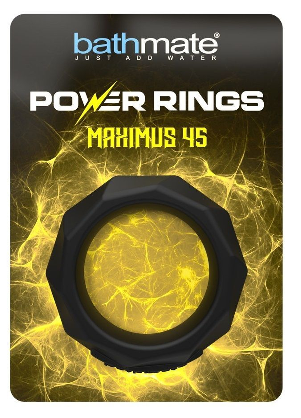 Черное эрекционное кольцо Maximus 45 (Цвет: черный)