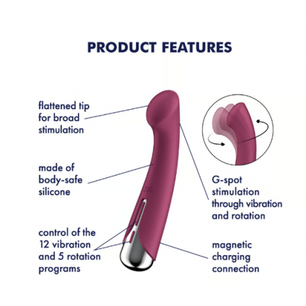 Вибратор для точки G с ротацией Satisfyer Spinning G-Spot 1 красный