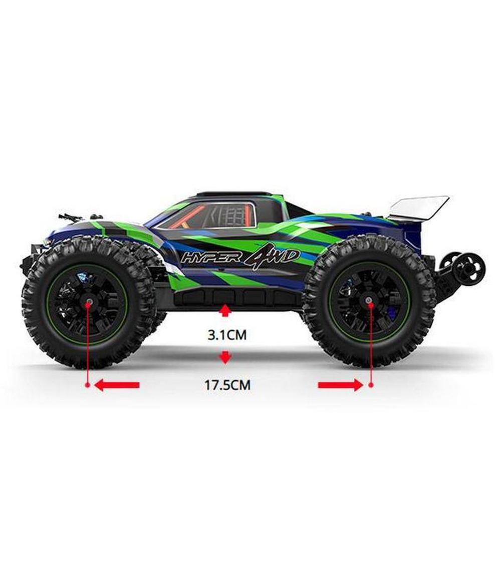 Радиоуправляемый монстр MJX Hyper Go 16108 (зеленый) 4WD 2.4G LED 1/16 RTR