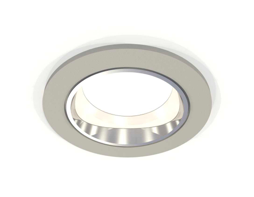 Комплект встраиваемого светильника Ambrella light Techno Spot XC6514003 SGR/PSL серый песок/серебро полированное (C6514, N6112)