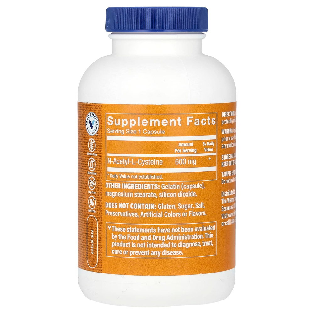 The Vitamin Shoppe, NAC, 600 мг, 200 капсул