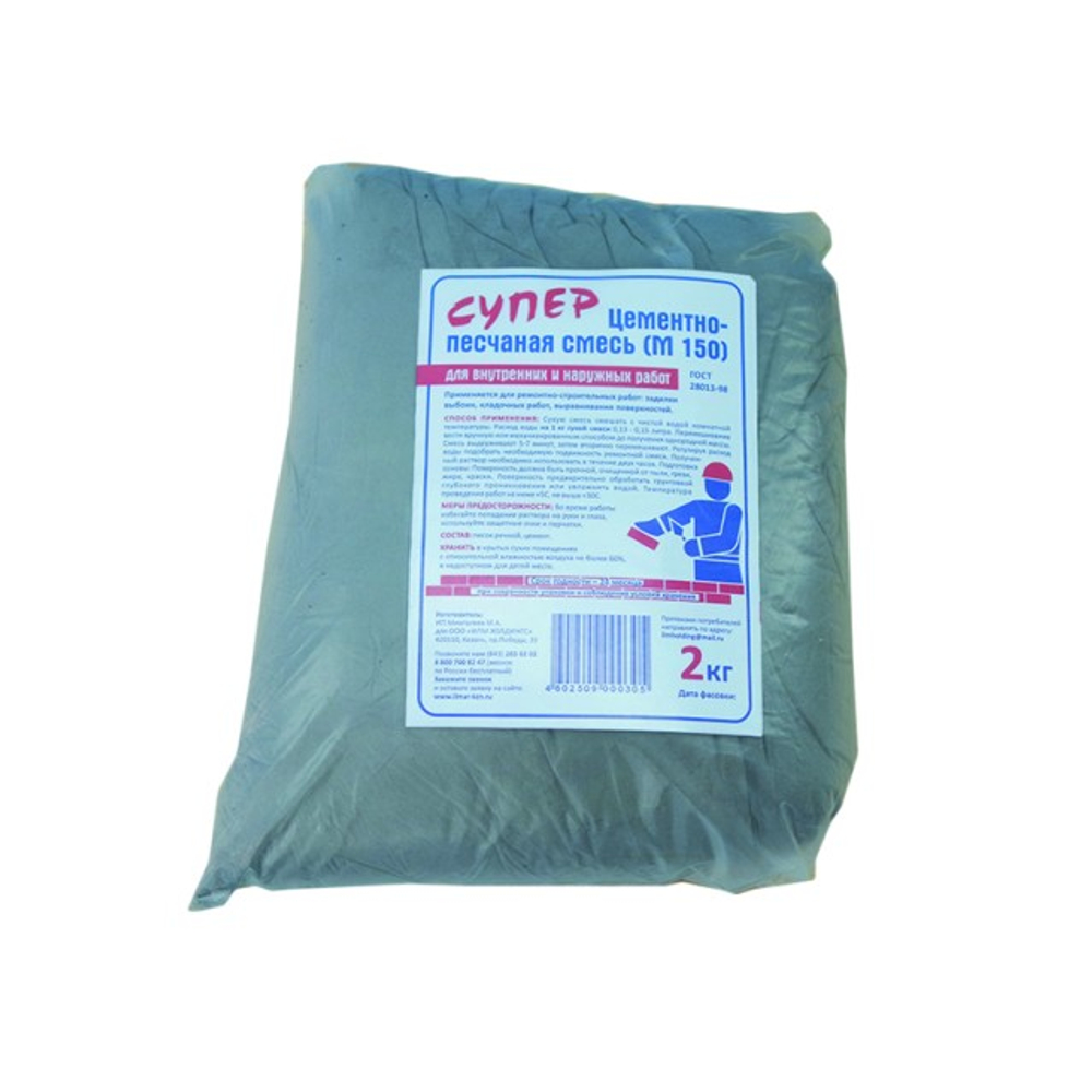 Смесь цементно-песчаная М-150 (2кг)