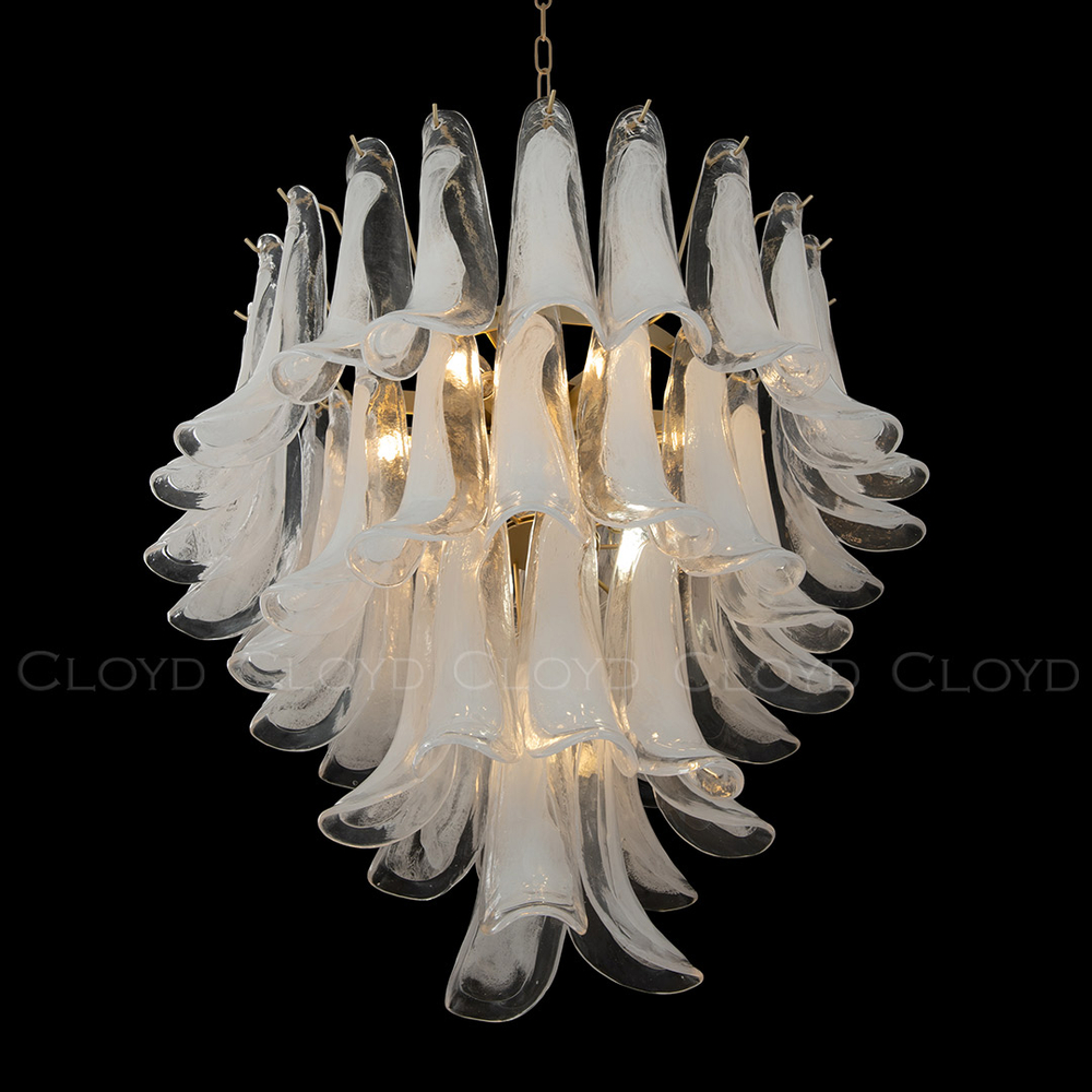 Люстра Cloyd AZORES-B C10 / Ø65 см - латунь светл. - бело-прозрачн.стекло (арт.11652)