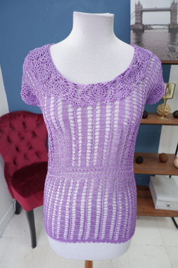 Футболка Русский сезон вязаная с коротким рукавом 50 размер, новая