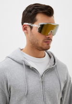 Спортивные очки с диоптриями HILX Samurai / Matt Crystal / Gold Polarized Lens + Clear Lens