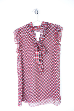 Блузка Blue Cherry в клетку летняя, визуально 44 размер