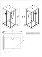 Душевая кабина Esbano EST-FORA-1280CKR