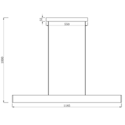 Линейный светильник подвесной Arte Lamp A2505SP-2BK