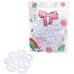 Резинки для волос 80шт «МИНДАЛЬ», цвет белый, d-2см