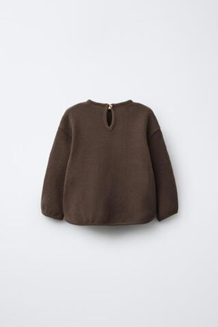 ZARA ФУТБОЛКА SOFT TOUCH, КОРИЧНЕВЫЙ