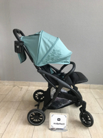 Коляска прогулочная Peppy Latina ART (mint fresh) мятная, вышивка