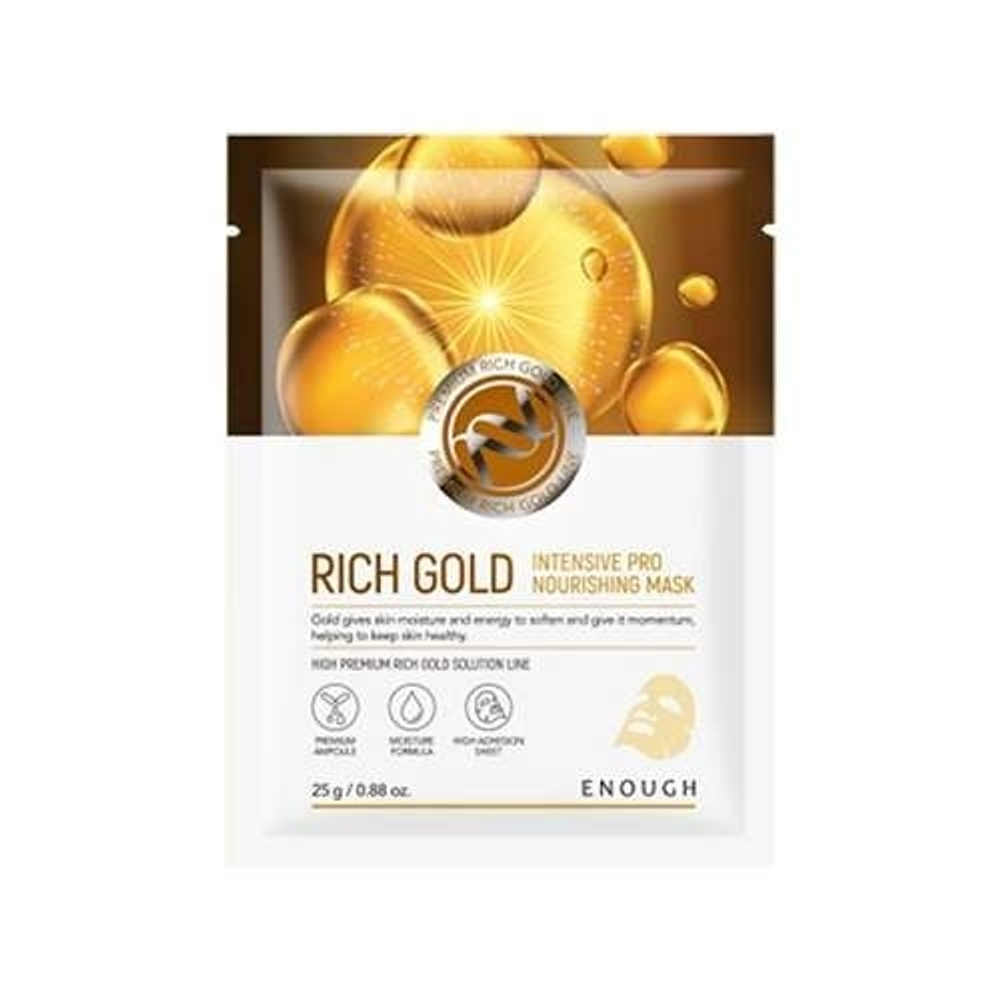 Enough Маска тканевая с 24K золотом, 25 мл