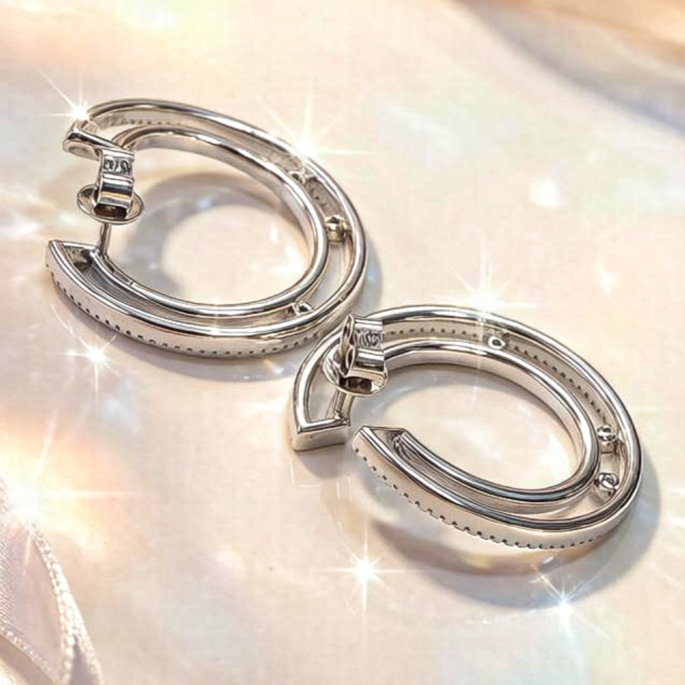 Ювелирные серьги из серебра 925 пробы