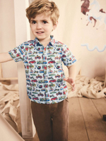 Рубашка с коротким рукавом для мальчика Next E95-434, Голубой