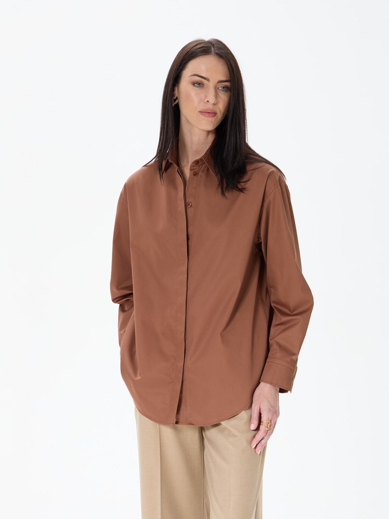 Рубашка Хельсинки кэмел хлопок