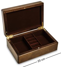 GAEM Art JW-03/02 Шкатулка деревянная под украшения «Орех» 20х13 см