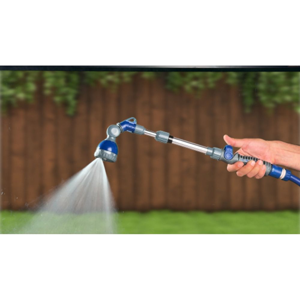 Пистолет распылитель для полива GREEN APPLE GACHW-618 телескопический, 46 см - 61 см, 8 режимов