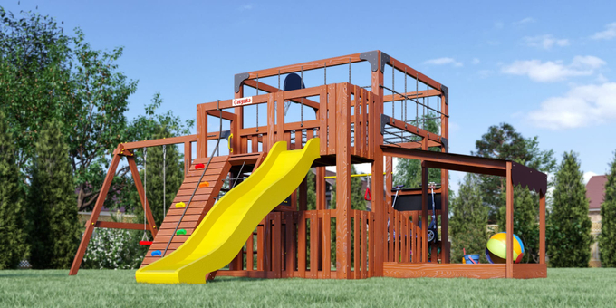 Детская площадка Савушка КУБ-5 (Махагон)