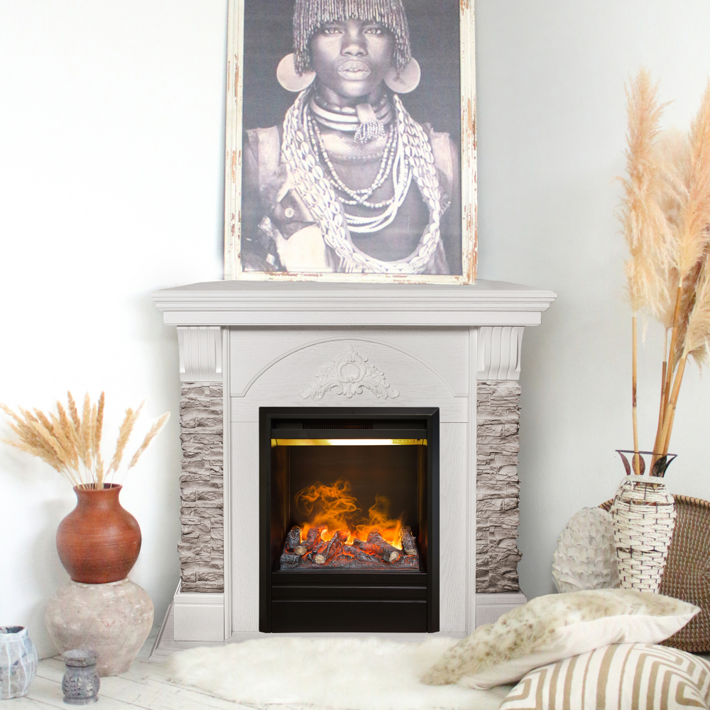 Каминокомплект Real Flame Athena Corner GR с очагом 3D Olympic (угловой)