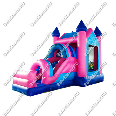 Детский надувной батут "Розовый замок 2" 5*3*3,5 м