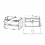 Тумба с раковиной Vincea Vico 100 серая